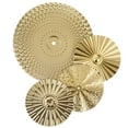 thumbnail image 5 of Houderco 4Pcs Metal Disc Wall Art Golden Irregular Circle Modern Style Home Office Decor 9.6X9.6X0.08in, 5 of 8