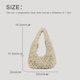 thumbnail image 4 of Bolsos de noche tejidos a mano con cuentas para mujer, bolsos de diseñador de lujo, monederos, novedad de 2024, con decoración hueca, pequeños bolsos para las axilas, 4 of 5