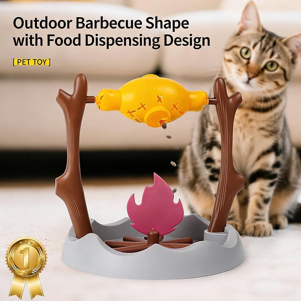 Horivan Interactive Cat Treat Dispenser Puzzle Feeder Toy Adjustable Slow Feeder for Indoor Cats Mental Stimulation and Boredom Relief Pet Enrichment Activity