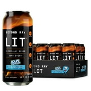 Beyond Raw LIT Ready to Drink PreWorkout, Energy, Focus, Intensity and Pumps, Nitric Oxide Boost, Zero Sugar, 250mg Caffeine with Beta Alanine, JOLLY RANCHER Blue Raspberry, 16oz, 12 Cans