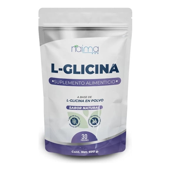 L-Glicina 600 g Naima 100% Pura Sin Rellenos Sin Aditivos Alta Pureza