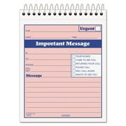 TOPS Telephone Message Book with Fax/Mobile Section, 4.25 x 5.5, 1/Page, 50 Forms