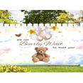 thumbnail image 3 of 16X7 ft Blue We Can Bearly Wait Garage Door Decorations Background Boho Cute Bear Baby Shower Decorations Backdrop Lovely Cartoon Balloons Bear Baby Shower Party Decorations Banner Cover, 3 of 5
