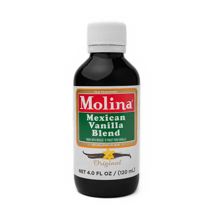 Molina Vanilla - Mexican Vanilla Extract Original - 4 Oz, Case of 12