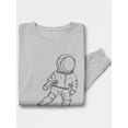 thumbnail image 3 of Astronaut Riding A Board Sweatshirt Men -Image by Shutterstock, Male 3X-Large, 3 of 4