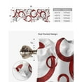 thumbnail image 5 of Geometric Paint Circles Red Short Window Curtain Adjustable Tie Up Valance for Living Room Kitchen W, 5 of 5
