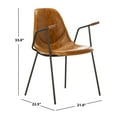 thumbnail image 5 of SAFAVIEH Tanner Mid-Century Retro Dining Chair, Cognac, Set of 2, 5 of 14