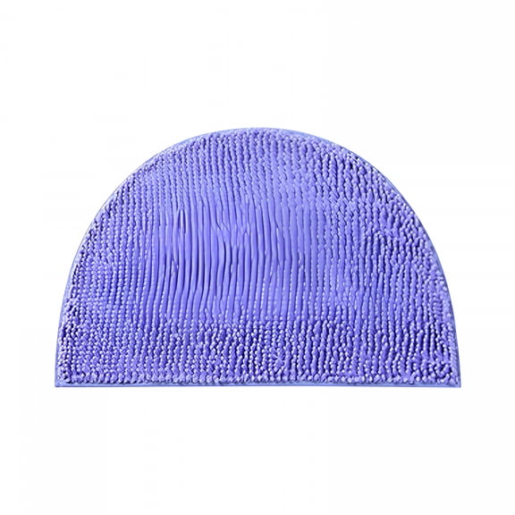 AUQ Semicircular Carpet Absorbent Floor Mat Toilet Door Mat Bedroom Toilet Bathroom Non-Slip Mat Household Half Circle Microfiber Bath Mat Cute Small Rugs Absorbent Anti-Skid Soft Shower Mat