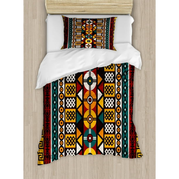 Kente Pattern Duvet Cover Set Vertical Borders Inspired By Timeless African Cultures Geometrical Design Decorative Bedding With Pillow Shams Multicolor Ambesonne Com - African Inspired Bedding Kente Pattern Duvet Cover Set Vertical Borders Inspired By Timeless African Cultures Geometrical Design Decorative Bedding With Pillow Shams Multicolor Ambesonne Com - African Inspired Bedding