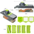 thumbnail image 6 of Vegetable Slicer Lychee 12 in 1 Food Chopper with Container Finger Protection for Veggie Fruit Salad Potato, 6 of 8