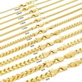 thumbnail image 6 of Nuragold 10K Real Yellow Gold Solid Franco Diamond Cut Chain Bracelet 7"-9" (1.1mm-6mm) Italian Jewelry for Men & Women, 6 of 8