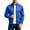 Blue, variant on Mens Full Zip Sweatshirt Hoodless Stand Collar Casual Long Sleeve Active Jacket with Side Pockets Gray XL