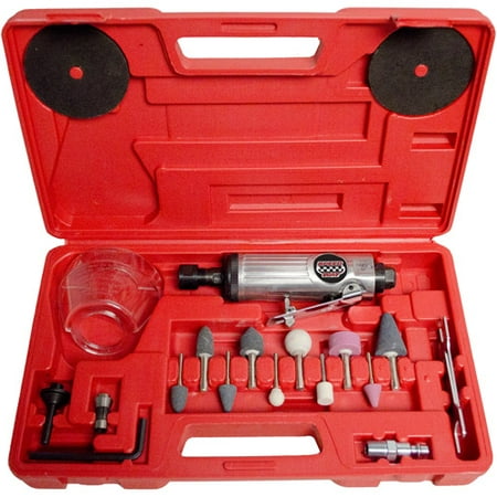 Speedway 2-in-1 Die Grinder/Cut-Off Tool Kit, Red
