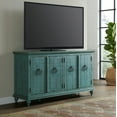 thumbnail image 2 of Martin Svensson Home Garden District Solid Wood TV Stand for TVs up to 70", Rustic Turquoise, 2 of 5