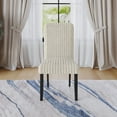 thumbnail image 5 of Home Design Guymon Dining Chair (Set of 2), Black/Light Beige, Cushioned Seat, Slat-Back Design, Comfortable Seating, Sturdy Frame, Modern Style, Durable Construction, 5 of 10