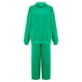 thumbnail image 4 of Breezora Women's Casual Hooded Sweatshirt and Pants Set Comfortable Sporty Two Piece Lounge Wear XXXL Size Green, 4 of 9