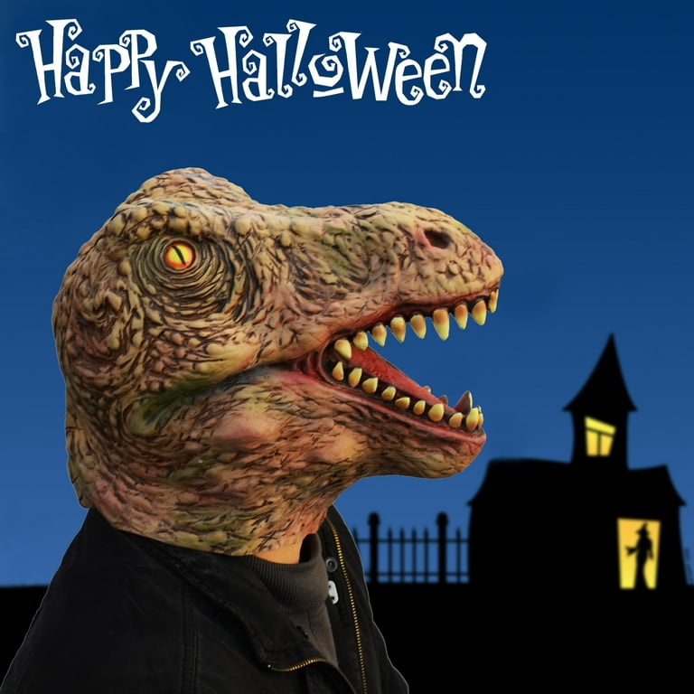T-Rex Jurassic World Cosplay Latex Mask Realistic Dinosaur Adult Masks Full  Head Animal Custom Halloween Party Helmet - AliExpress