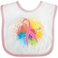 thumbnail image 3 of Inktastic Breast Cancer Awareness Ribbon Art Girls Baby Bib, 3 of 4
