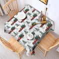 thumbnail image 2 of Red Christmas Truck and Tree Pattern Square Tablecloth,Waterproof Square Table Cover,Wipeable Spillproof Washable Table Cover for Home Kitchen Party Decor 42"X42"(107x107cm), 2 of 6