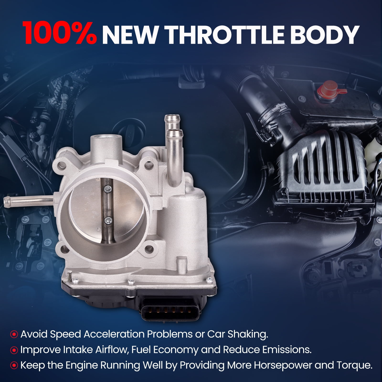 MOCA AUTOPARTS Throttle Body Fit for 2012-2019 Hyundai Accent 1.6L & 2012-2017 Hyundai Veloster 1.6L & 2012-2019 Kia Rio Soul 1.6L
