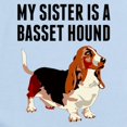 thumbnail image 2 of CafePress - My Sister Is A Basset Hound Body Suit - Baby Light Bodysuit, Size Newborn - 24 Months, 2 of 4