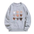 thumbnail image 3 of POROPL Womens Sweatshirts Fashion Long Sleeve Sweatshirts Casual Loose Hearts Print Pullover Tops, 3 of 3
