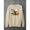 thumbnail image 3 of Adorable Dog And Cat Sleeping Sweatshirt Women -Victoria Borges Designs, Female Large, 3 of 4
