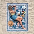 thumbnail image 2 of Extra Large Picnic Blankets Waterproof Foldable (60"x 80") Beach Blanket Waterproof Sandproof,3-Layer Thicking Mat Outdoor Packable Camping Blanket, 2 of 6