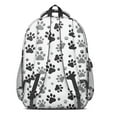 thumbnail image 3 of Grey Dog Paw Footprint Backpack for School,Cute School Bag,Schoolbag with Adjustable Shoulder Straps & Padded Back,16.9 Inch, 3 of 5