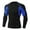 Blue, variant on HCURIBAD Compression Shirt Men Men's Tights Stretchy Quick Dry Long Sleeve Athletic Fitness Clothing Long Sleeve Compression Shirt Gym Shirts Men Mens Workout Shirts Black M