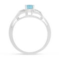 thumbnail image 5 of 10k White Gold Oval Aquamarine And Diamond Ring, 5 of 6