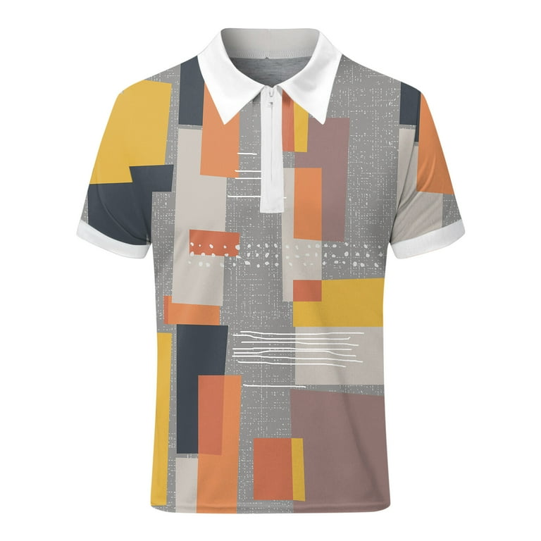 Uooqdmx Polo Shirts for Men Mens Dress Shirts Spring and
