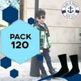 thumbnail image 5 of Yacht & Smith Children & Kids Wholesale Bulk Sports Crew, Athletic Case Pack Socks, by SOCKS'NBULK (120 Pairs Black, Kids 4-6 (Shoe size 7-10)), 5 of 5