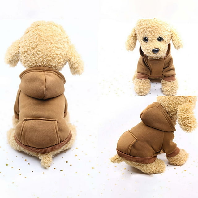 TIMIFIS Vêtements pour Chien Chandails en Molleton à Capuche en Polyester avec Poche Vêtements pour Animaux Vêtements et Accessoires pour Chien - Automne