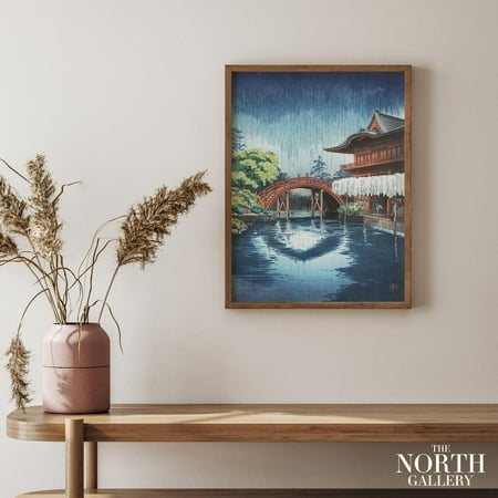 Tsuchiya Koitsu Kameido Tenmangu Shrine Vintage Poster Retro Poster Japanese Print Japanese Print Vintage Japanese Poster Wall Art For Decor Present , Poster Only