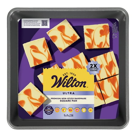 Wilton Ultra 9" x 9" Non-Stick Steel Square Brownie & Cornbread Pan
