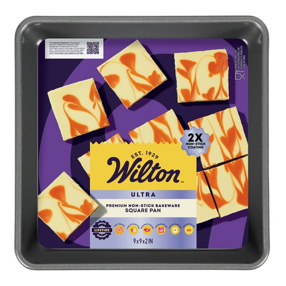 Wilton Ultra 9" x 9" Non-Stick Steel Square Brownie & Cornbread Pan