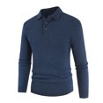thumbnail image 3 of Vedolay Sweaters for Young Men 2023 Quarter Zip Striped Sweaters Knitted Warm Pullover Sweaters Navy,L, 3 of 3