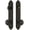Timeless Bronze, variant on Grandeur 839821 Arc Solid Brass Tall Plate Single Cylinder Keyed Entry Set - Grey