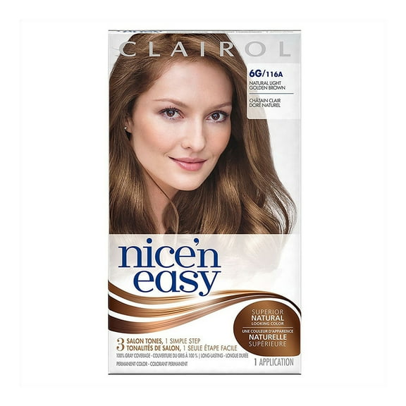 Clairol Nice N Easy Permanent Hair Color, Natural Light Golden Brown #116A - 1 Ea