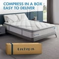 thumbnail image 3 of Queen Mattress, 12 inch Cooling Gel Memory Foam Hybrid Mattress with Pocket Coil Innersprings,Medium Firm Mattresses for Supportive & Pressure Relief,Foam Bed Pad in a Box, 3 of 8