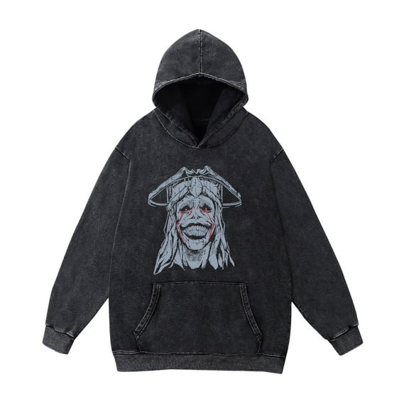 Duoxingbao Solo Leveling I upgrade alone washed vintage sweatshirt pure cotton breathable pullover sports shirt unisex