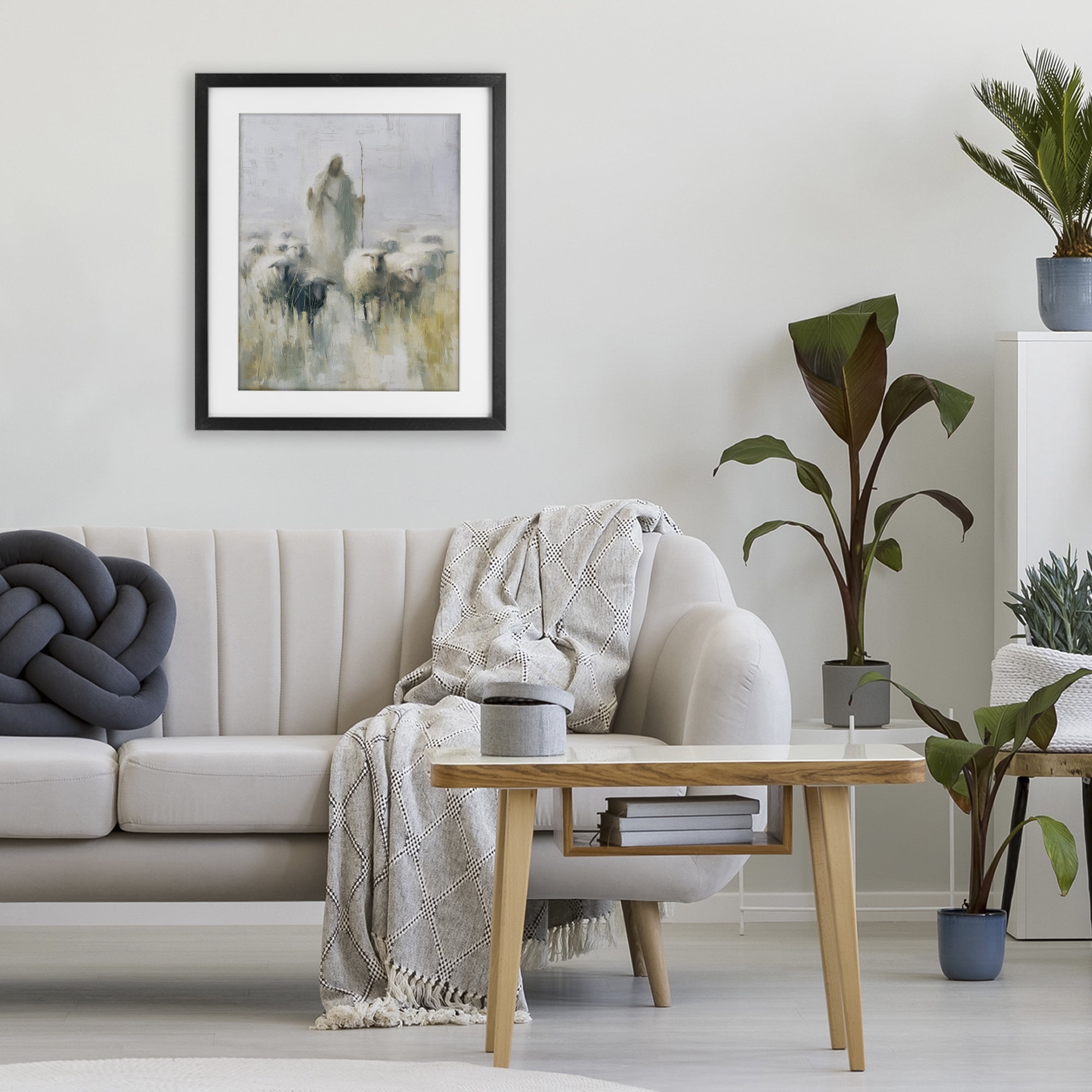 Stupell Industries The Gentle Guide Shepherd Black Framed Print Under Glass, design by Svetlana Aleynikova