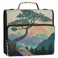 thumbnail image 5 of FORMRS Zipper Binder with Shoulder Strap 1.5-inch Ring 500 Sheet Capacity File Bag, Pine Tree Rainbow, 5 of 5