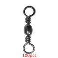 thumbnail image 1 of 100 Pcs Baril Roulant Pivotant Pêche Pivotant Mer Équipement de Pêche Connecteur d'Hameçon Pêche à Pression, 1 of 5