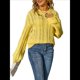 thumbnail image 3 of Suéteres de Mujer de Punto con Cuello Redondo, Informales, de Larga, Estilo Túnica de Otoño. Amarillo L, 3 of 10
