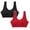 Black 1PCS & Red 1PCS, variant on 2 Pack Sports Bras for Women Padded Sewn in Women Back Wrap Chest without Steel Ring Gathering Bra Versatile Glare Yoga Sports Bra Sports Bras for Women Plus Size 4X M