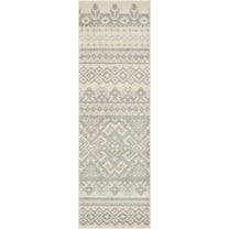 SAFAVIEH Adirondack Zachary Southwestern Runner Rug, Ivory/Silver, 2'6" x 22'