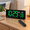 Green-12", variant on 12" Green WiFi Digital Wall Clock with Remote Control Dual Alarms Dimmer Auto DST
