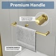 thumbnail image 6 of KPUY 55" - 60" W x 70" H Semi-Frameless Double Sliding Shower Door with 1/4" Clear Tempered Glass, Nano Explosion-Proof Coating, Brushed Gold, 6 of 8